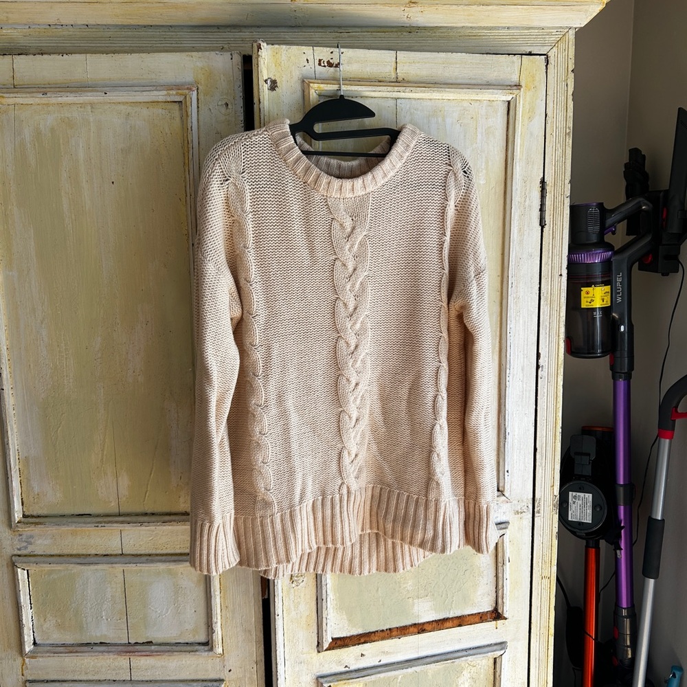 Cable Knit Cream Sweater